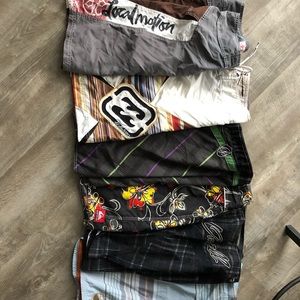 6 pairs of swim board shorts